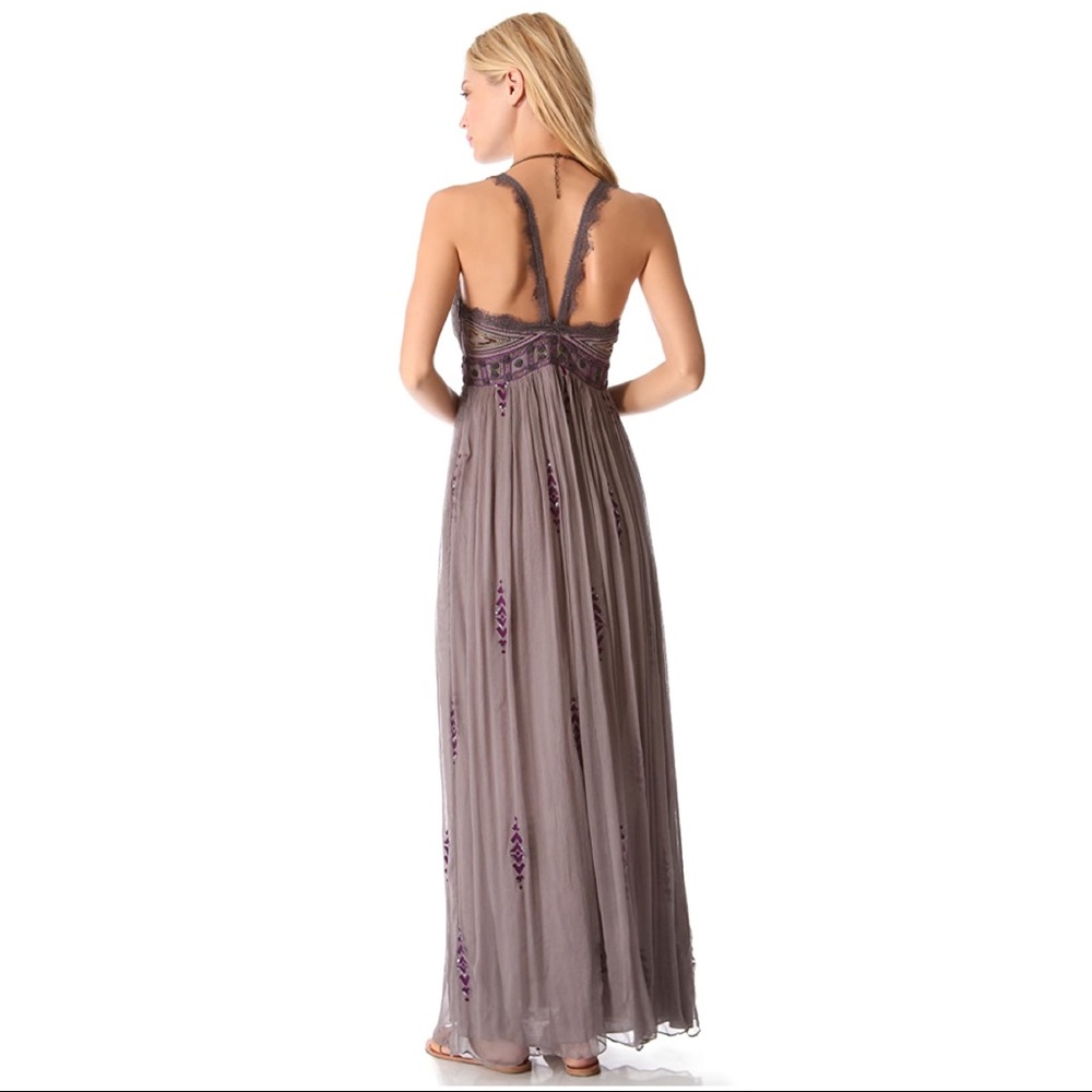 Free People Purple Embroidered Artemis Maxi Dress - Picture 8 of 10